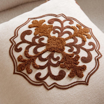 Chinoiserie Floral Chenille Pillow Cover