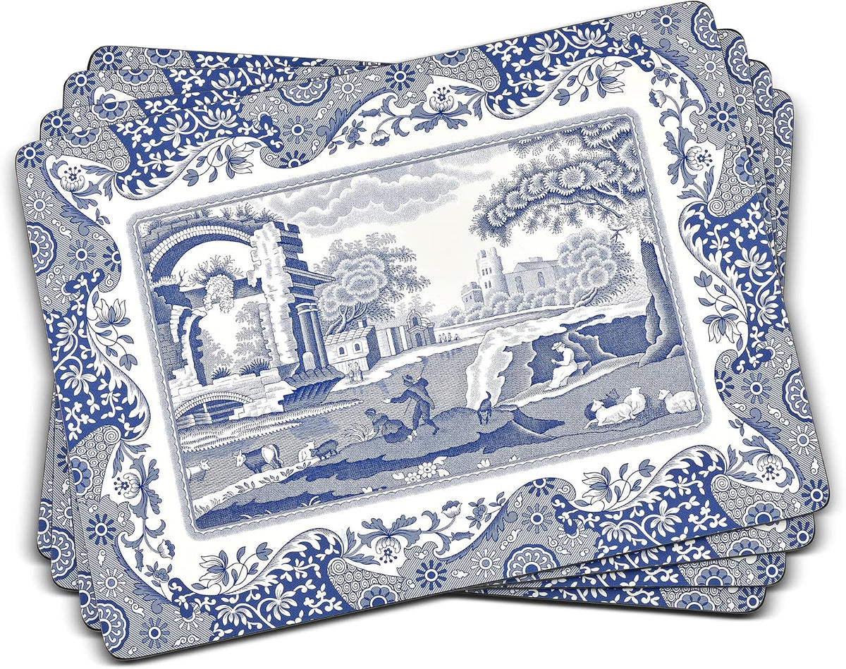Pimpernel Blue Italian Placemats, Set of 4