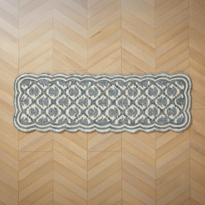 Laura Ashley Scalloped Washable Runner Rug