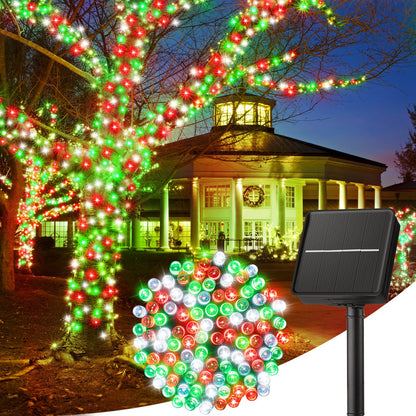 Solar Christmas String Lights, 100 LED, 40 ft