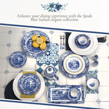Spode Blue Italian Oval Platter, 12.5 in