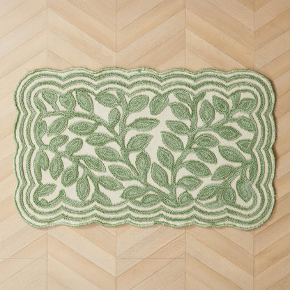 Laura Ashley Scalloped Washable Runner Rug