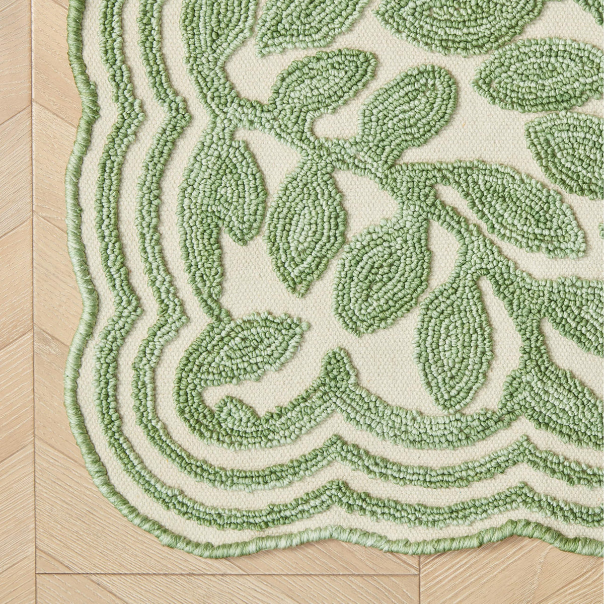 Laura Ashley Scalloped Washable Runner Rug