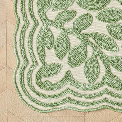 Laura Ashley Scalloped Washable Runner Rug