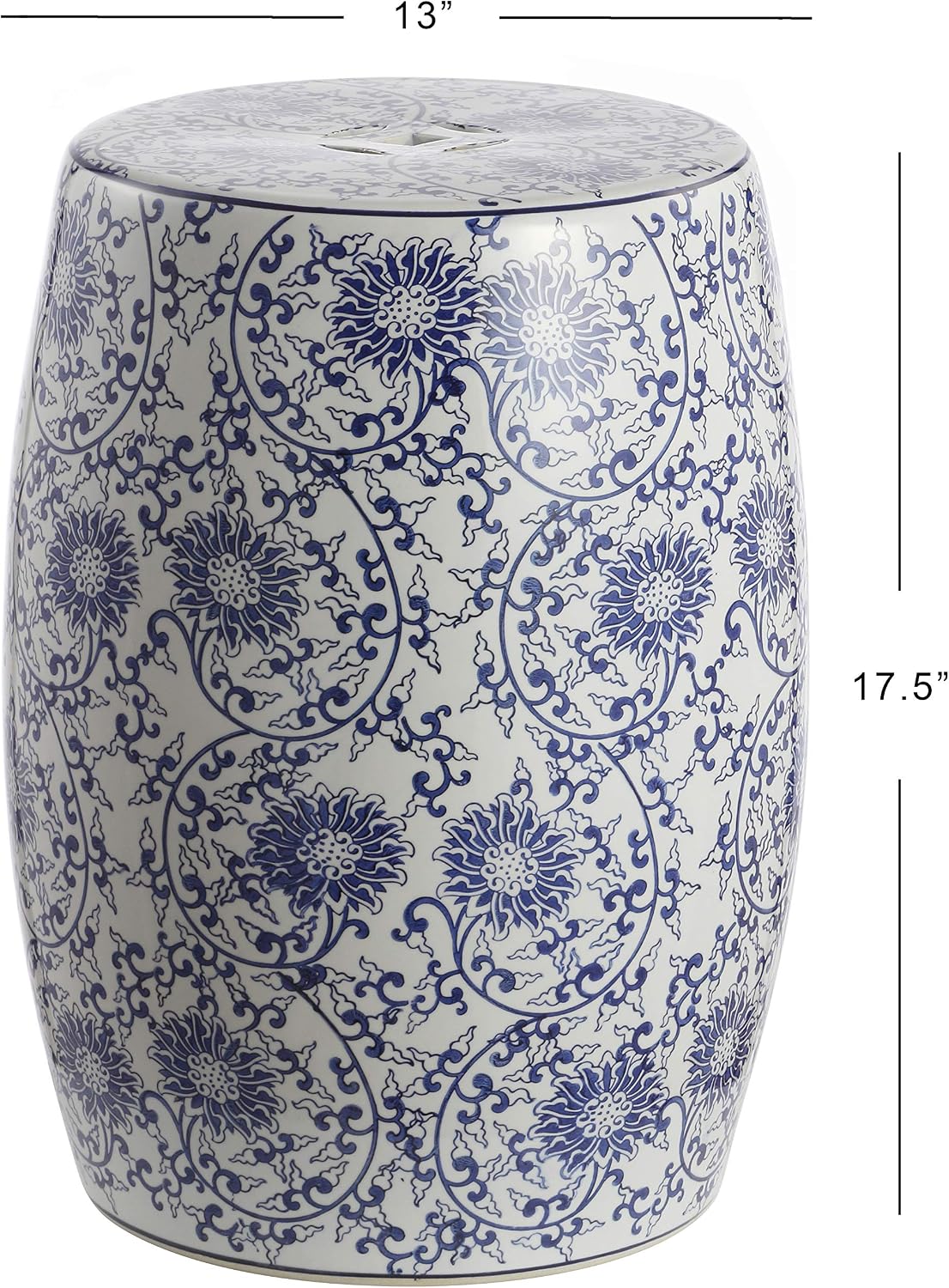 Jonathan Y Lotus Blossom Ceramic Garden Stool