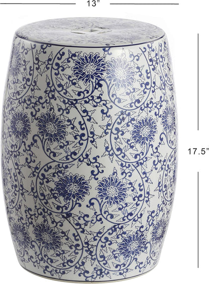 Jonathan Y Lotus Blossom Ceramic Garden Stool