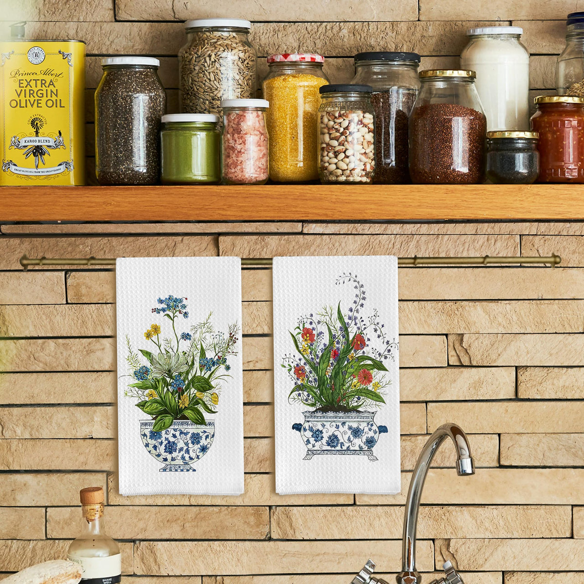 Chinoiserie Kitchen Towels, Set of 2