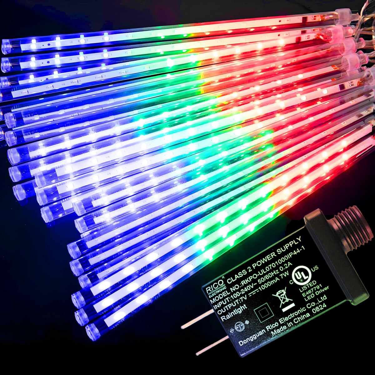 Aukora Blue Meteor Shower Lights