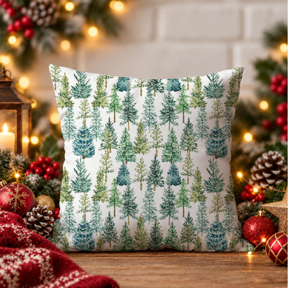 Blue Christmas Toile Pillow Covers, 18x18, Set of 2