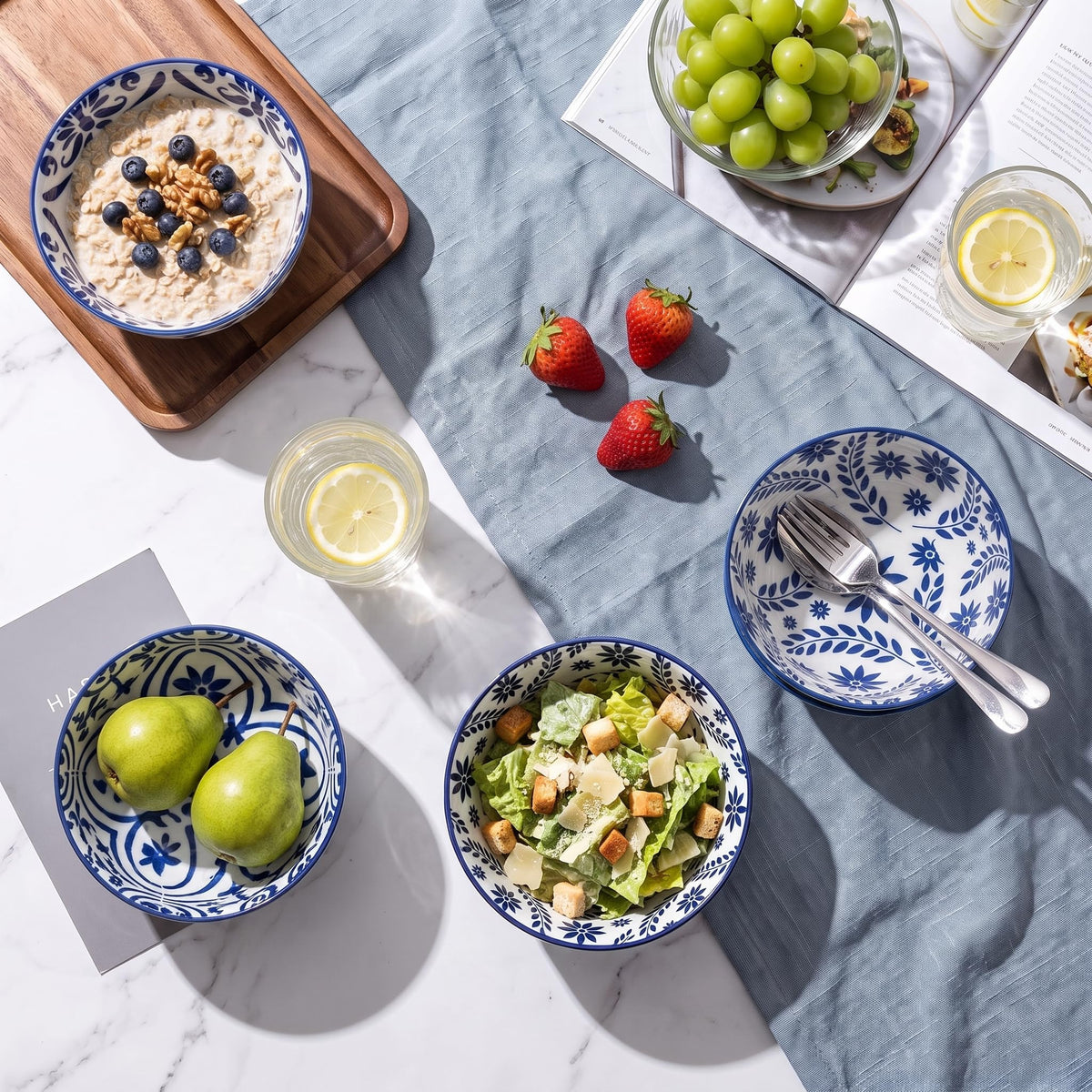 Ceramic Soup Bowls, Set of 6