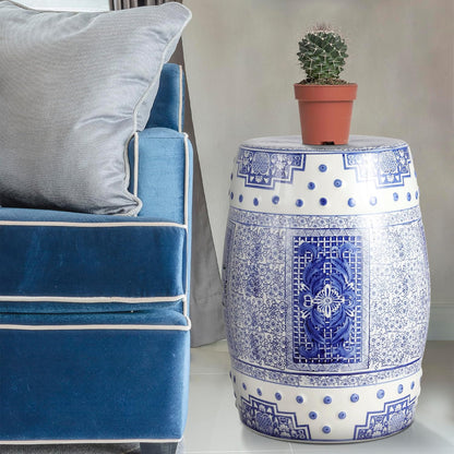 Jonathan Y Acanthus Ceramic Garden Stool