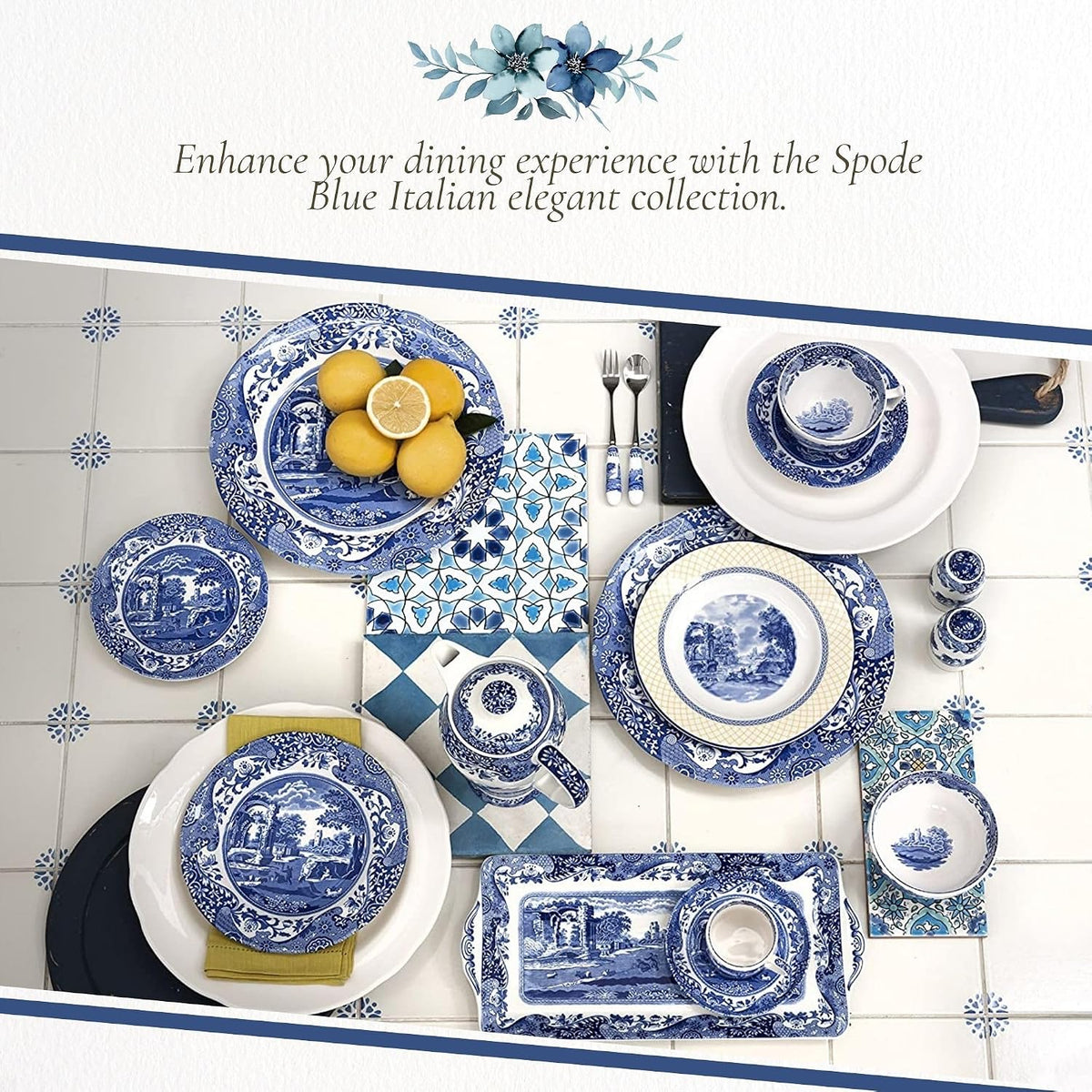 Spode Blue Italian Covered Vegetable Dish, 30 oz