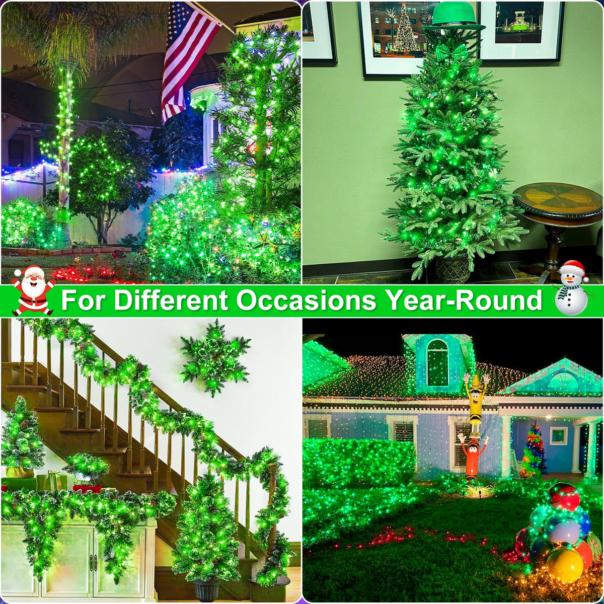 Blue and White Christmas Lights, 100 ft