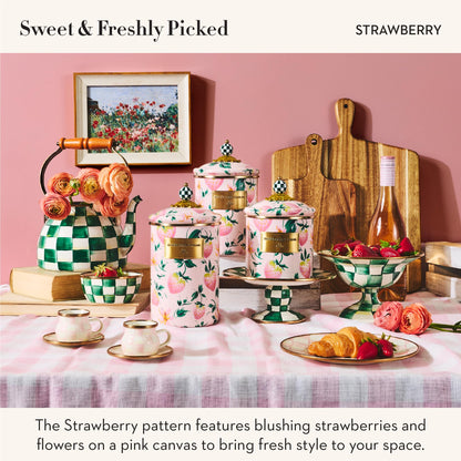MacKenzie-Childs Enamel Canister Set, Royal Check