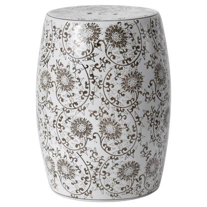 Jonathan Y Lotus Blossom Ceramic Garden Stool