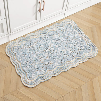 Laura Ashley Scalloped Washable Runner Rug