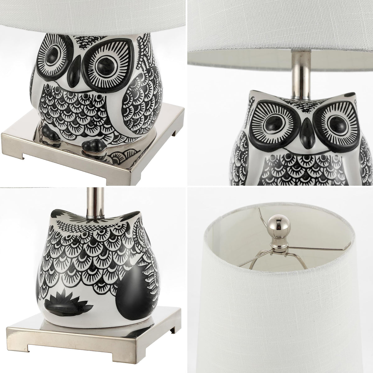 Justina Owl Mini Table Lamp, Ceramic