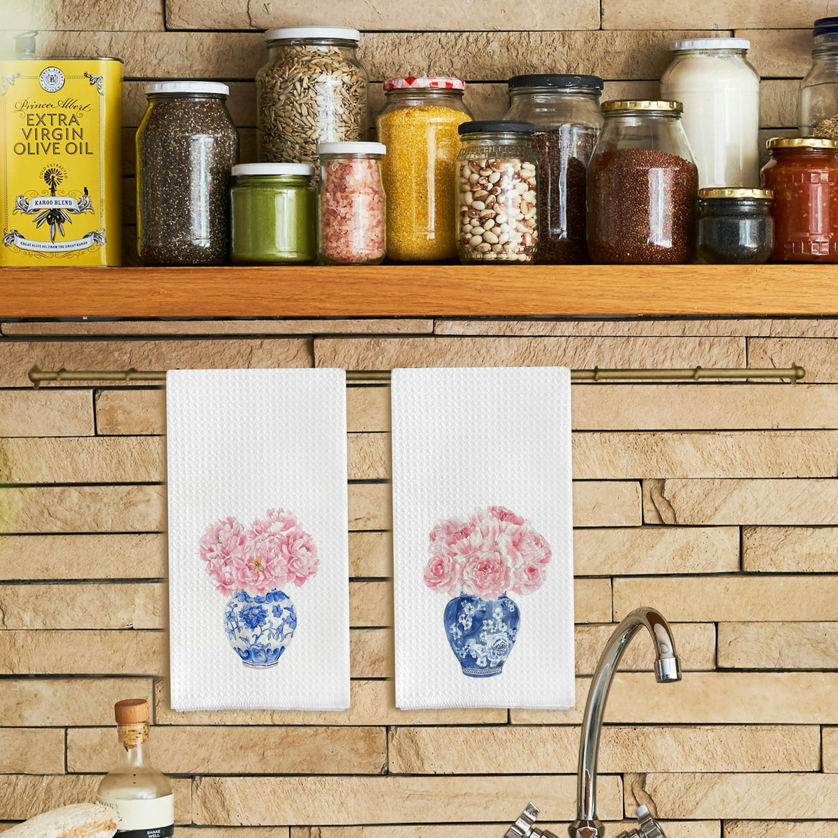 Chinoiserie Kitchen Towels, Set of 2
