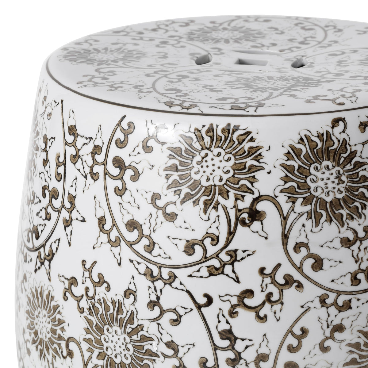 Jonathan Y Lotus Blossom Ceramic Garden Stool