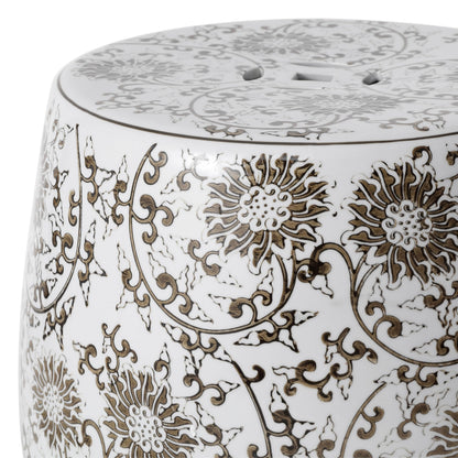 Jonathan Y Lotus Blossom Ceramic Garden Stool