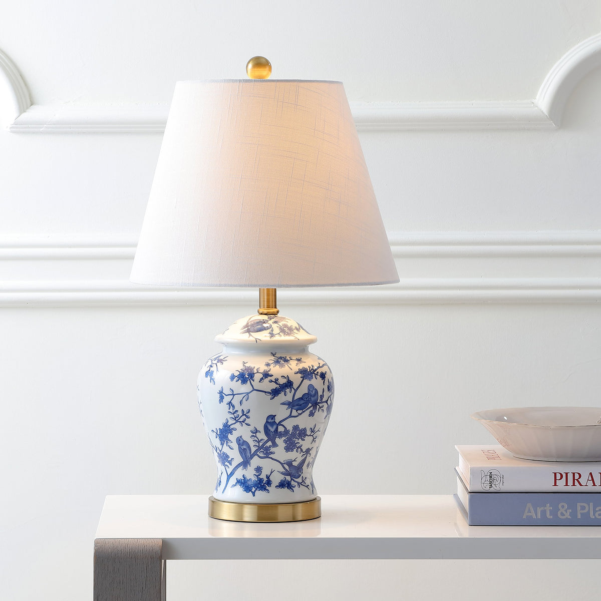 Jonathan Y Penelope Ginger Jar LED Table Lamp, 22 Inch