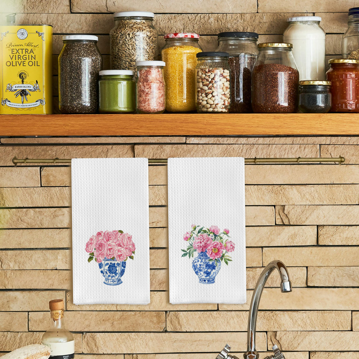Chinoiserie Kitchen Towels, Set of 2