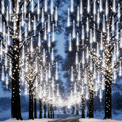 Aukora Blue Meteor Shower Lights