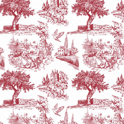 Reversible Toile Christmas Wrapping Paper
