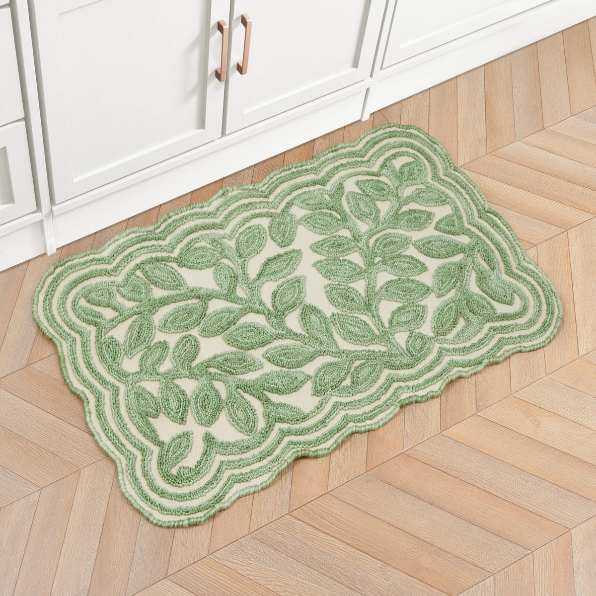Laura Ashley Scalloped Washable Runner Rug