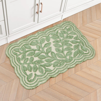 Laura Ashley Scalloped Washable Runner Rug
