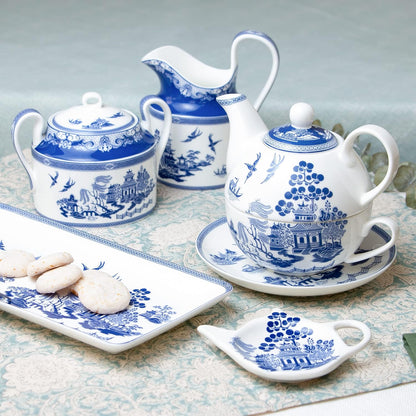 Grace Teaware Blue Willow Serving Tray