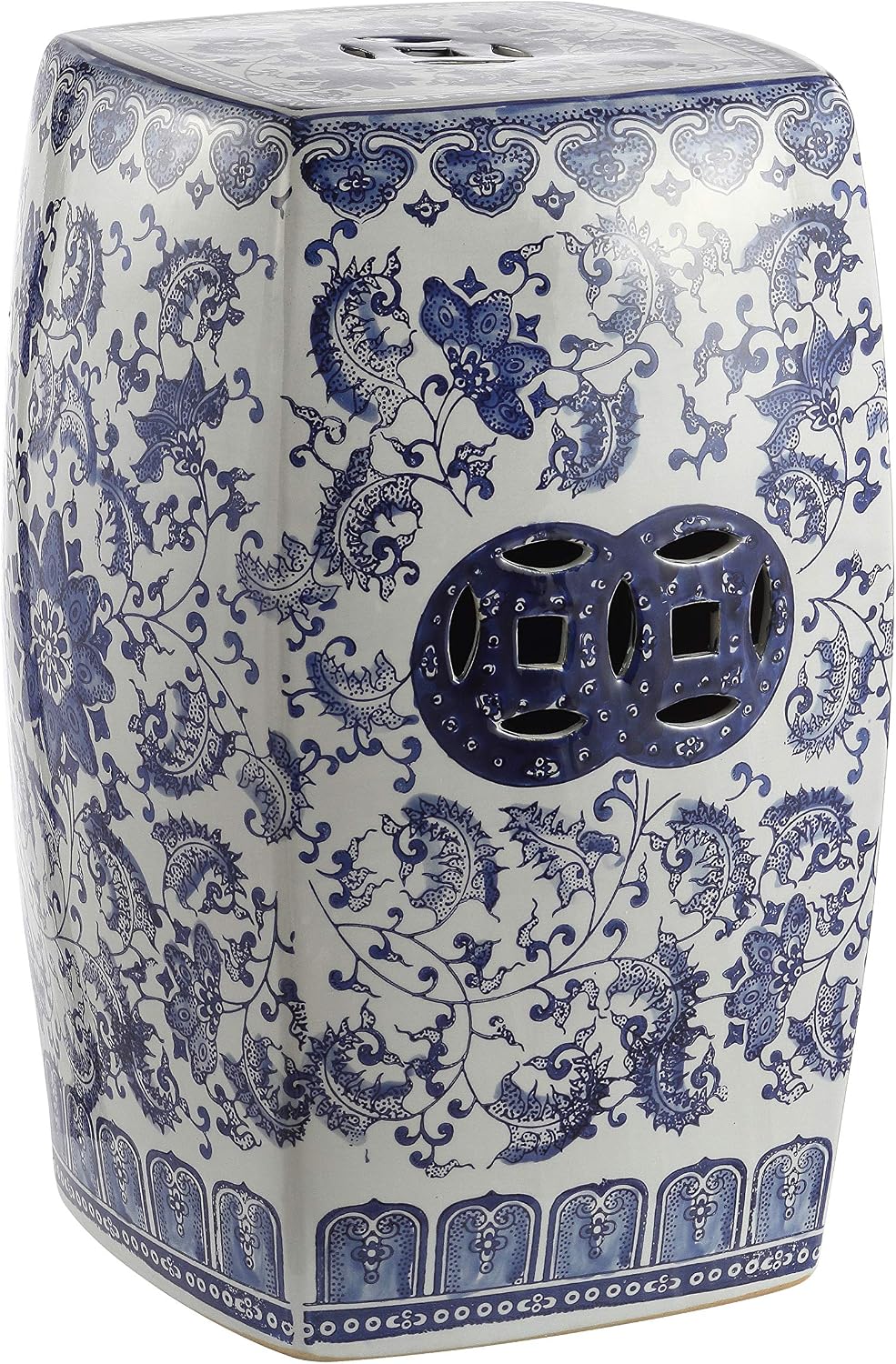 Jonathan Y Floral Vine Square Garden Stool