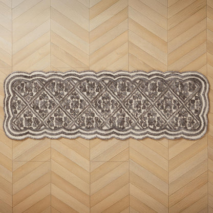 Laura Ashley Scalloped Washable Runner Rug