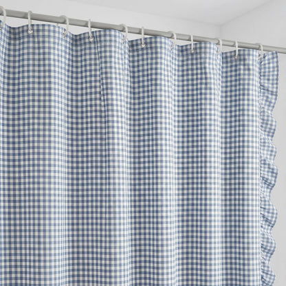 Ruffled Gingham Shower Curtain, 72 x 72