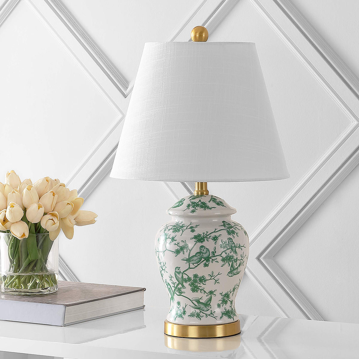 Jonathan Y Penelope Ginger Jar LED Table Lamp, 22 Inch