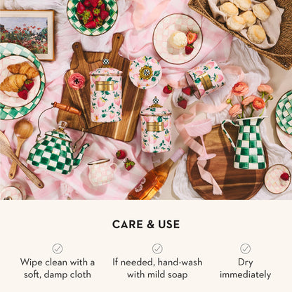 MacKenzie-Childs Enamel Canister Set, Royal Check