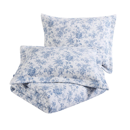 Laura Ashley Walled Garden Blue Quilt Set