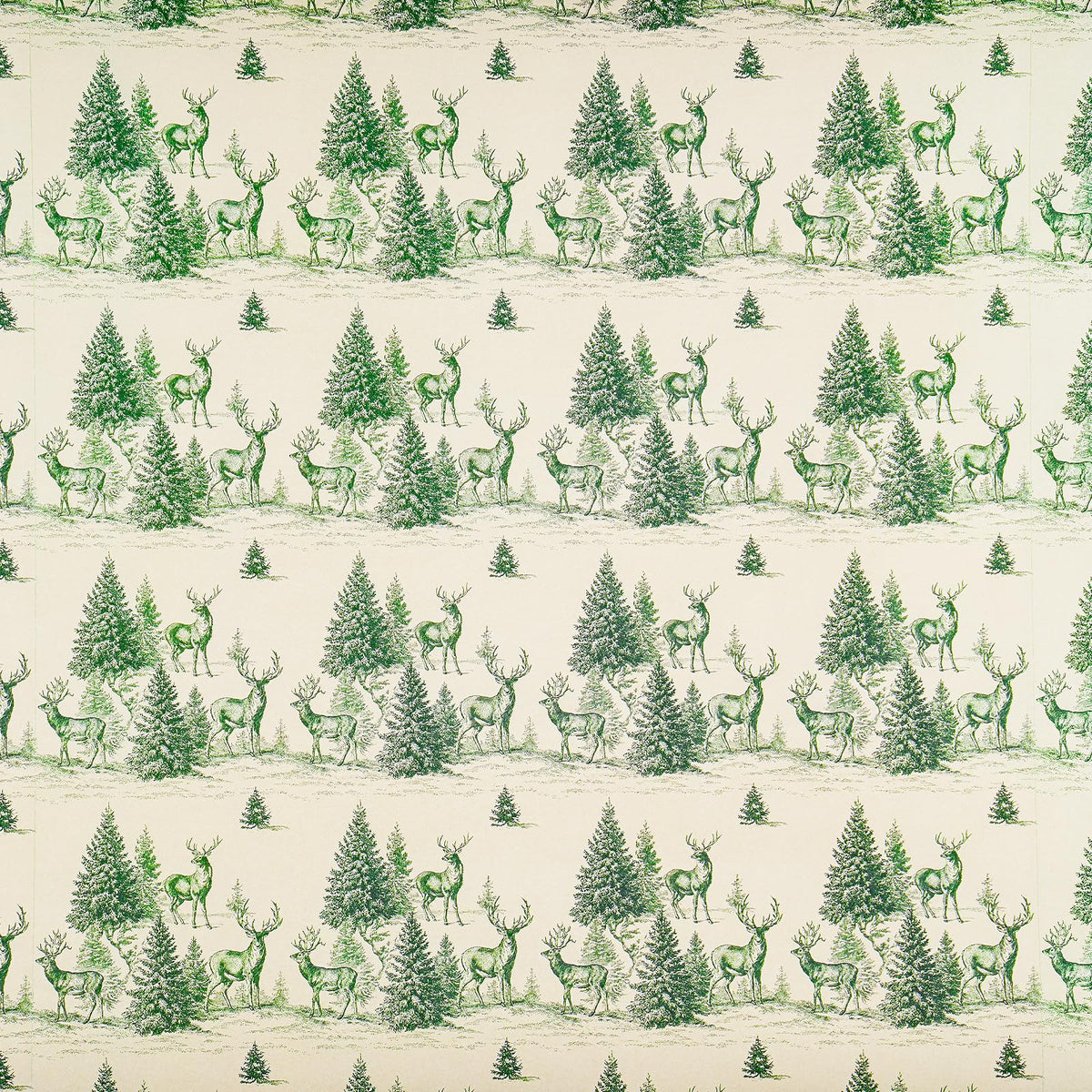 Reversible Toile Christmas Wrapping Paper