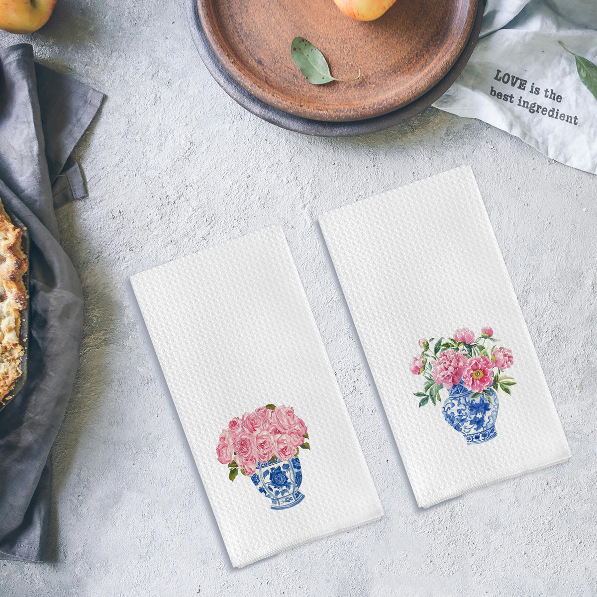 Chinoiserie Kitchen Towels, Set of 2