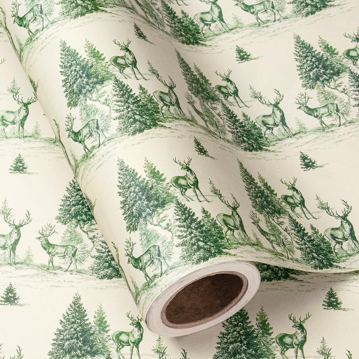 Reversible Toile Christmas Wrapping Paper