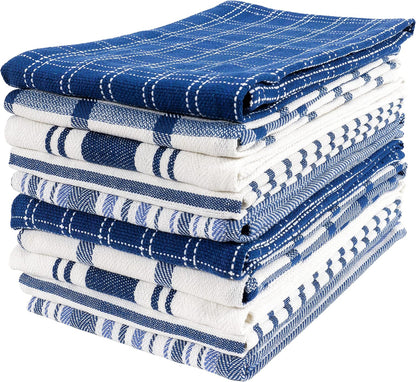 Navy Kitchen Towels, Set of 10