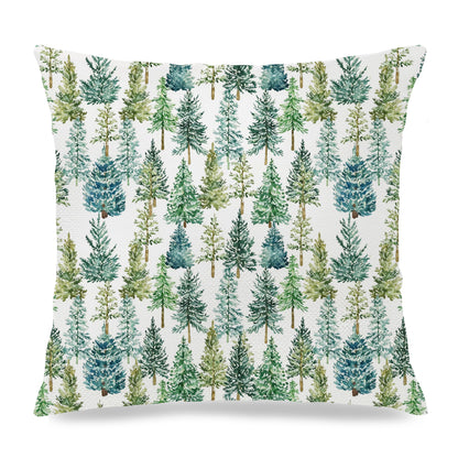 Blue Christmas Toile Pillow Covers, 18x18, Set of 2