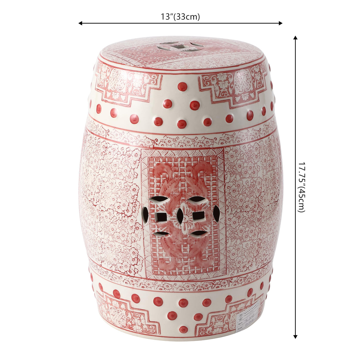 Jonathan Y Acanthus Ceramic Garden Stool