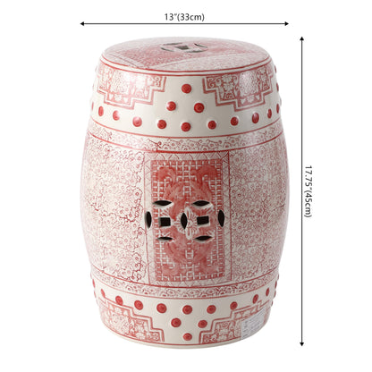 Jonathan Y Acanthus Ceramic Garden Stool