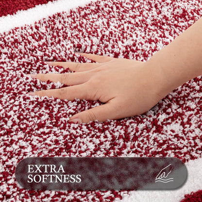 Shaggy Microfiber Bath Rug Set, 3 Piece