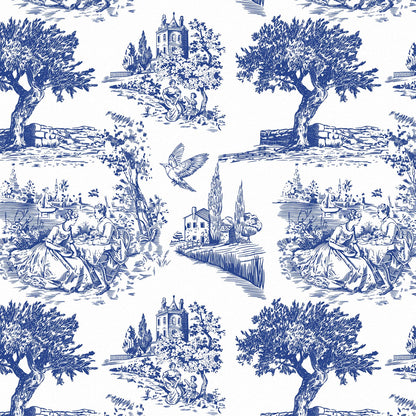 Reversible Toile Christmas Wrapping Paper