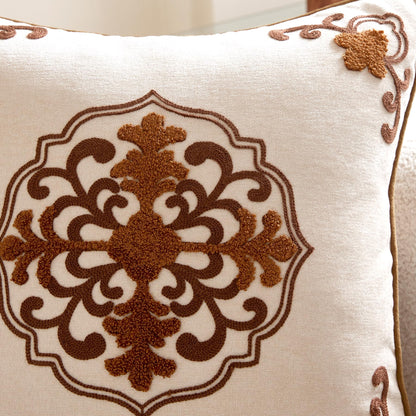 Chinoiserie Floral Chenille Pillow Cover