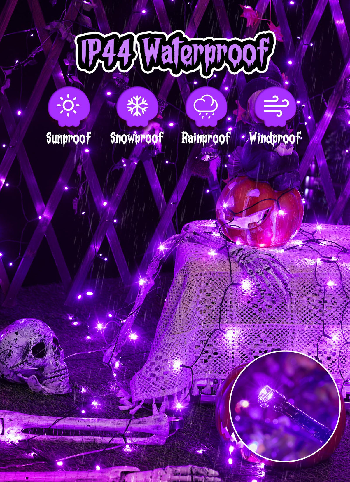 Solar Christmas String Lights, 100 LED, 40 ft