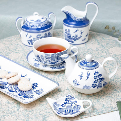 Grace Teaware Blue Willow Sugar and Creamer Set