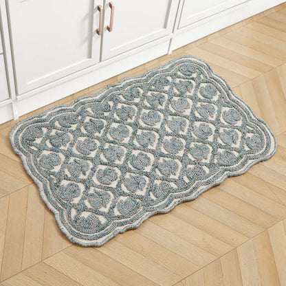 Laura Ashley Scalloped Washable Runner Rug